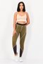 Women Sportswear Fit Brand Logo Outdoor Leggings, Olive - 4