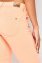 Women Regular Fit Straight Leg Solid Chino Pants, Peach - 3