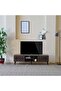 Como TV Unit for TVs up to 55" - Walnut Finish, Ample Storage, 2-Year Warranty, Durable Design