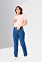 Women Straight Fit Washed Stretchable Denim Jeans, Blue - 2