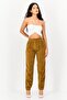 Women Regular Fit Textured Corduroy Pants, Brown - 2