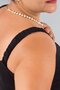 Plus Size Black Strap Gathered Crop: the New Address of Elegance and Comfort - 3