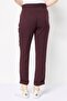 Women Regular Fit Solid Straight Leg Pants, Burgundy - 4