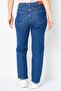 Women Straight Fit Washed Stretchable Denim Jeans, Blue - 4
