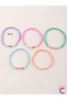 5-Piece Combination Pearl, Stone and Flower Young Girl's Bead Anklet - Sea Jewelry Beach Jewelry Bracelet - 4