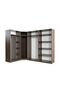 Infinity 2 Door Wardrobe with Shelves - Dark Walnut L100xW59xH230cm - 8