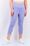 Women Dri Fit Brand Logo Training Crop Tights, Light Lavender