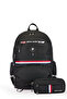 Set of 2 School Bags Unisex Children's Multi-Compartment Backpack School Bag and Pen Holder 07Pct18001