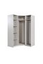 Infinity Corner Wardrobe with Hanger and Shelves - Light Taupe L95xW59xH230cm - 7
