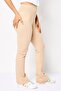 Women Regular Fit Textured Flare Pants, Light Beige - 3
