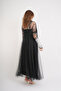 Silver Glamour Sheer Sleeve Jalabiya - 3
