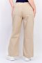 Women Regular Fit Plain Straight Leg Pants, Beige - 2