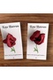 10 Pcs Henna Souvenir Satin Rose Buckle Gift – 3 Colors (Red, Burgundy, Powder) |   Simit Buckle - 2
