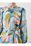Two Mt Shop Quality High-Quality Collared Floral Belted A-Line Dress - 3