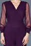 V-Neck Glitter Jumpsuit Abt36918 - 3