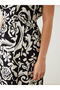 Nevavm Oval Collar Floral Linen Blend Dress with a Difference - 3