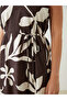 Nevavm V-Neck Floral Belted Dress with a Difference - 3