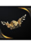 Gold Bridal Buckle with Pearl and Butterfly Figure, Bridal Accessory, Comb Buckle, Bead Buckle - 3