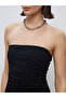 Nevavm Strapless Neckline Glittered Gathered Bodycon Dress with a Difference - 3