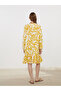 Original Collar Patterned Shirt Dress - 4