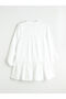 A-Line Mini Dress with Peep Collar Embroidery - 6