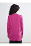 Fuchsia Stand Collar Women's Knitwear Tunic - 5