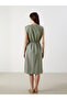 Original Oval Neck A-Line Dress - 4