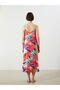 Nevavm V-Neck Floral Rope Strap A-Line Dress with a Difference - 4