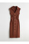 Nevavm Textured Shirred Shirt Dress with a Difference - 5