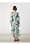 Two Mt Shop Quality High-Quality Collared Floral Belted A-Line Dress - 4