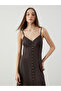 Nevavm Heart-Shaped Neckline, Drawstring Detail, and String Strap Dress - 2