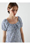 Lcw Vision Blue Tie Collar Floral Mini Dress - 2