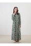 Lcw grace green crew neck floral a-line dress