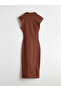 Nevavm Textured Shirred Shirt Dress with a Difference - 6