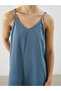 Trendlucky V-Neck Rope Strap Jean Dress with Difference - 3