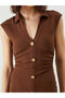 Nevavm Textured Shirred Shirt Dress with a Difference - 3
