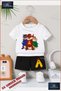 Children's Unisex “Alvin 3Lu Squirrel Colorful Canvas“ Custom Printed Crew Neck T-Shirt - Shorts Set