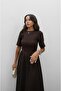 Brown Callisto Dress with Belt on the Back - 4