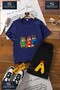 Child Unisex “Alvin 3Lu Squirrel Back Painted“ Custom Printed Crew Neck T-Shirt - Shorts Set