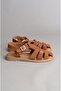 Seç B600 Genuine Leather Women's Sandals Taba Suede - 3