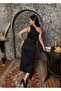 Imported Scuba Crepe Fabric Pearl Stone Embroidered Belt Detail Slit Lined Special Design Evening Dress - 5