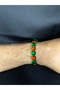 Gemini Sign Double Color Glass Natural Stone Bracelet - 2