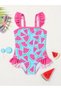 Watermelon Patterned Girl's Swimsuit