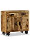 Sideboard with 2 Drawers and 1 Cabinet Rough Mango Wood - 5