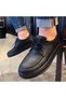 Kn-T12 Men's Daily Lace-Up Skin Classic Shoes Cst - Black - 4