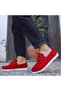 Kn008 Men's Daily Lace-Up Linen Classic Shoes Kbt - Red