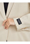 Women Beige Regular Fir Regular Length Blazer with Badge Detail - 4