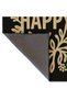 Mosso Black Be Happy Text Detailed Woven Base Modern Decorative Carpet Mosso132 - 3