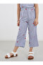 Striped Ruffled Top and Culottes Set - 5