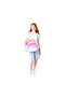 Rainbow Girl's Three Compartment Primary and Secondary School Bag - Pink Green Color Transition - K1798 - 4